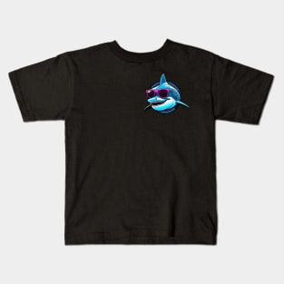 Cool Neon Shark (Small Version) Kids T-Shirt